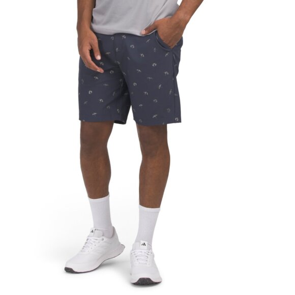 ARNOLD PALMER Navy/grey Umbrella Printed Shorts